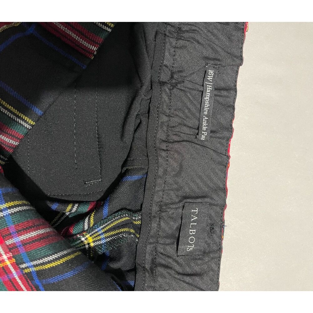Talbots Hampshire uncle pants trousers tartan plaid business classic women 16W - Picture 3 of 4